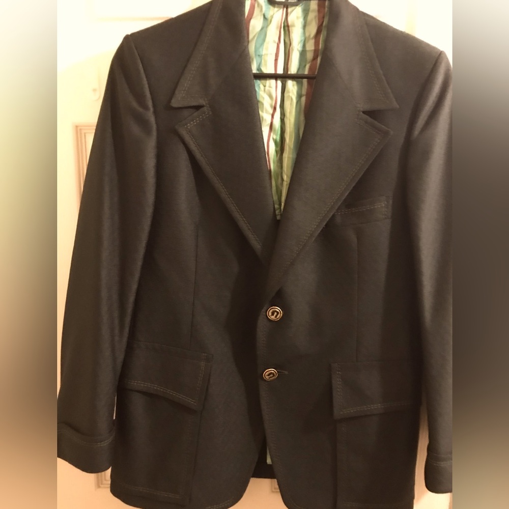 Forest green vintage 1970s Ernesto Bellini Blazer